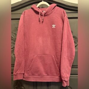 Adidas Men's Maroon Hoodie Sweatshirt Size Medium